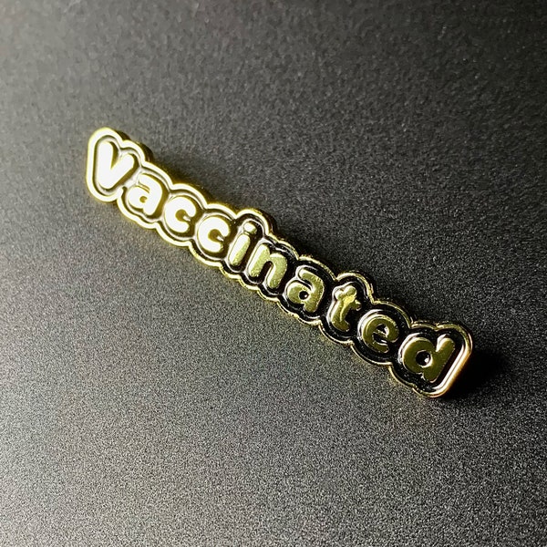 Vaccinated Enamel Pin, Lapel Pin