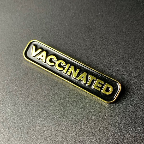 Vaccinated Enamel Pin, Lapel Pin