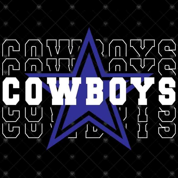 Cowboys Svg, Stacked Font