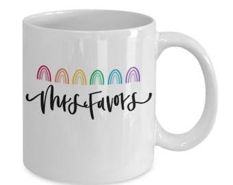Rainbow Teacher Mug