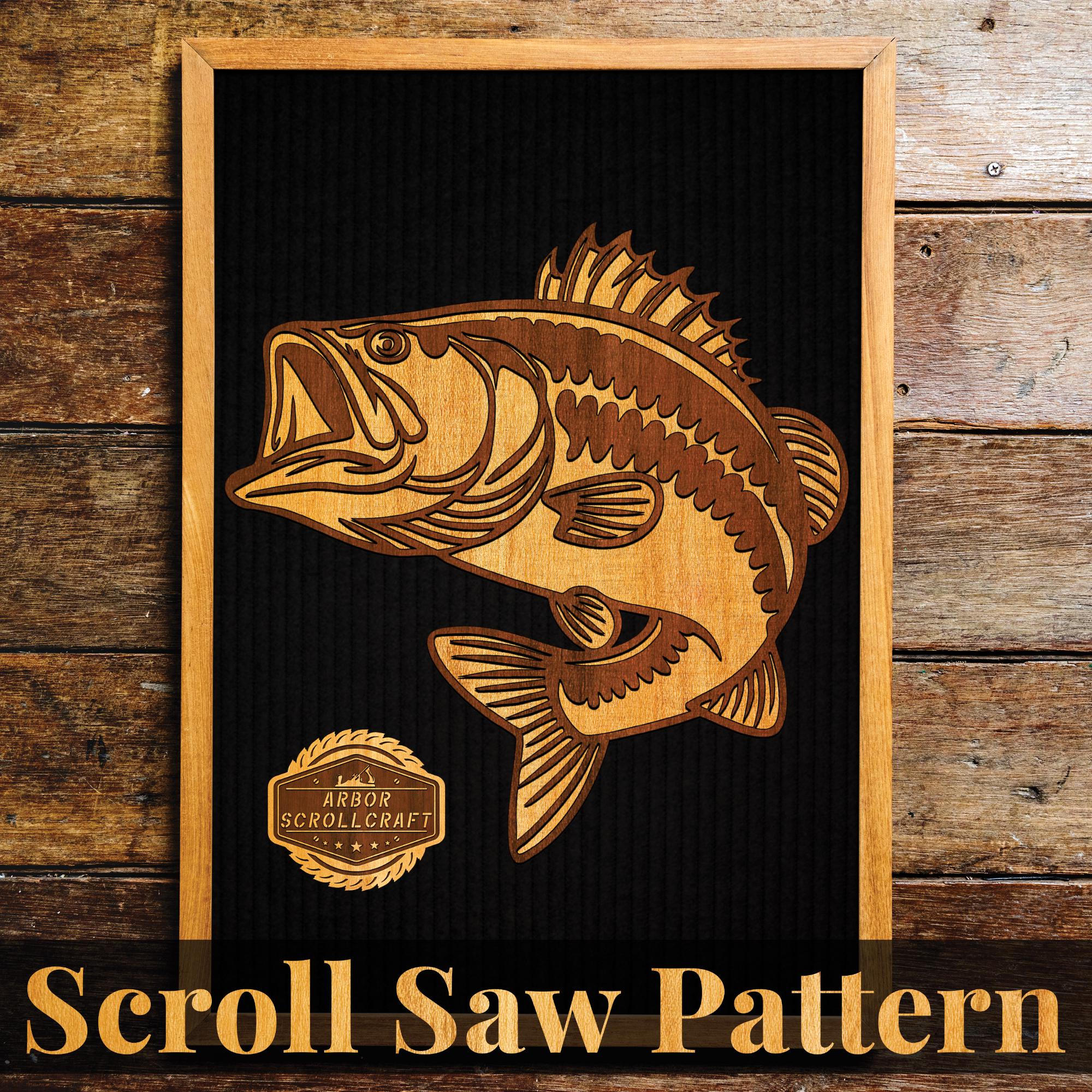 Fretwork Fish Scroll Saw Fish Fishing Scroll Saw Woodworking Etsy