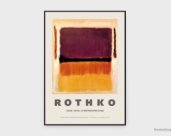 Mark Rothko Guggenheim Museum New York 1970 Exhibition Original Vintage Poster, INSTANT DOWNLOAD, Abstract Expressionist Art - Poster #0029
