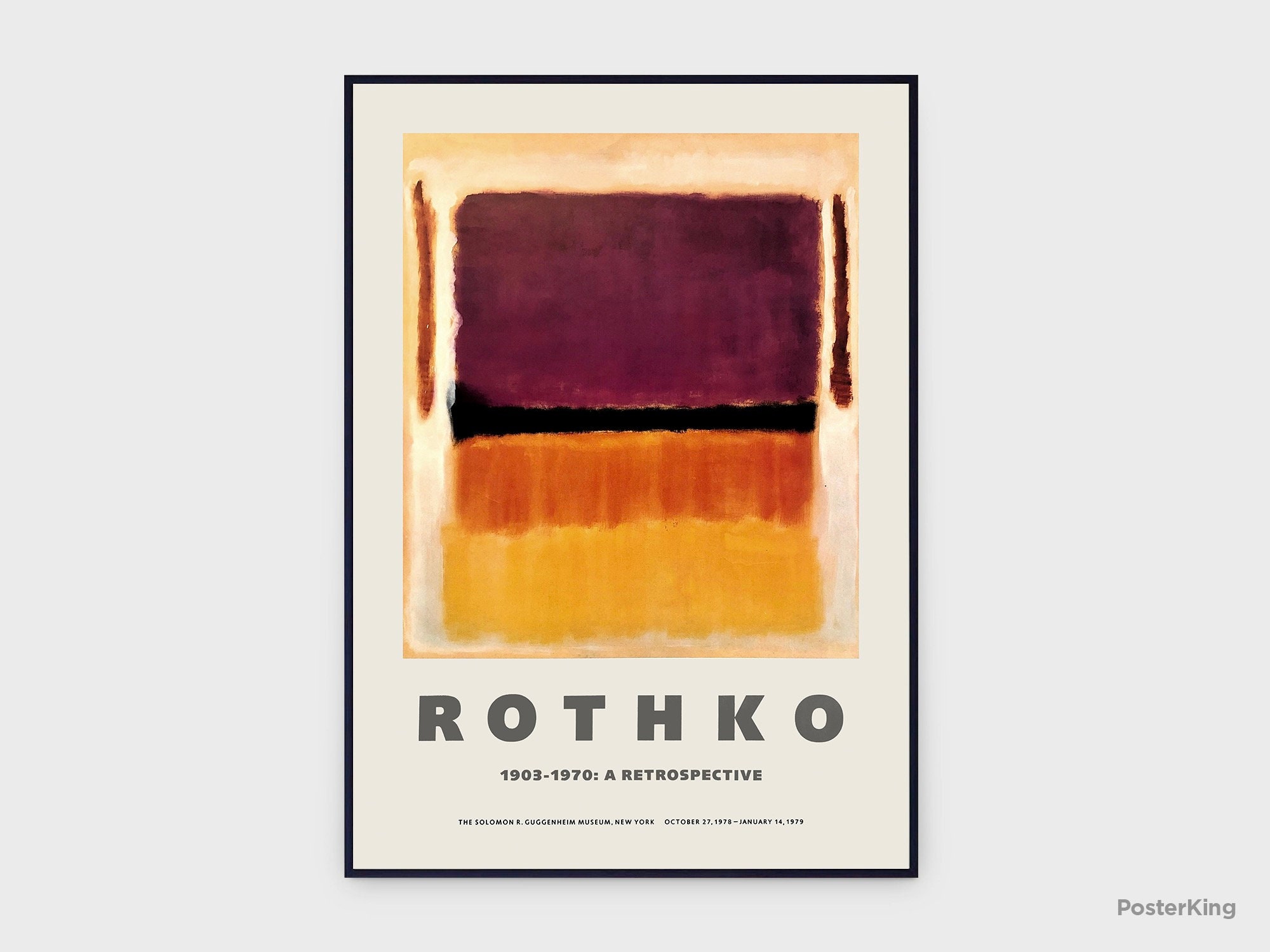 Mark Rothko Guggenheim Museum New York 1970 Exhibition Original Vintage Poster, INSTANT DOWNLOAD, Abstract Expressionist Art - Poster #0029