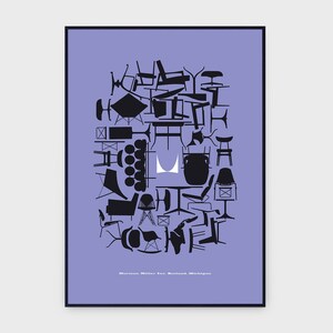 Herman Miller Don Ervin 1961 Original Vintage Poster, INSTANT DOWNLOAD, Graphic Abstract Geometric Design Furniture Art - Poster #0045