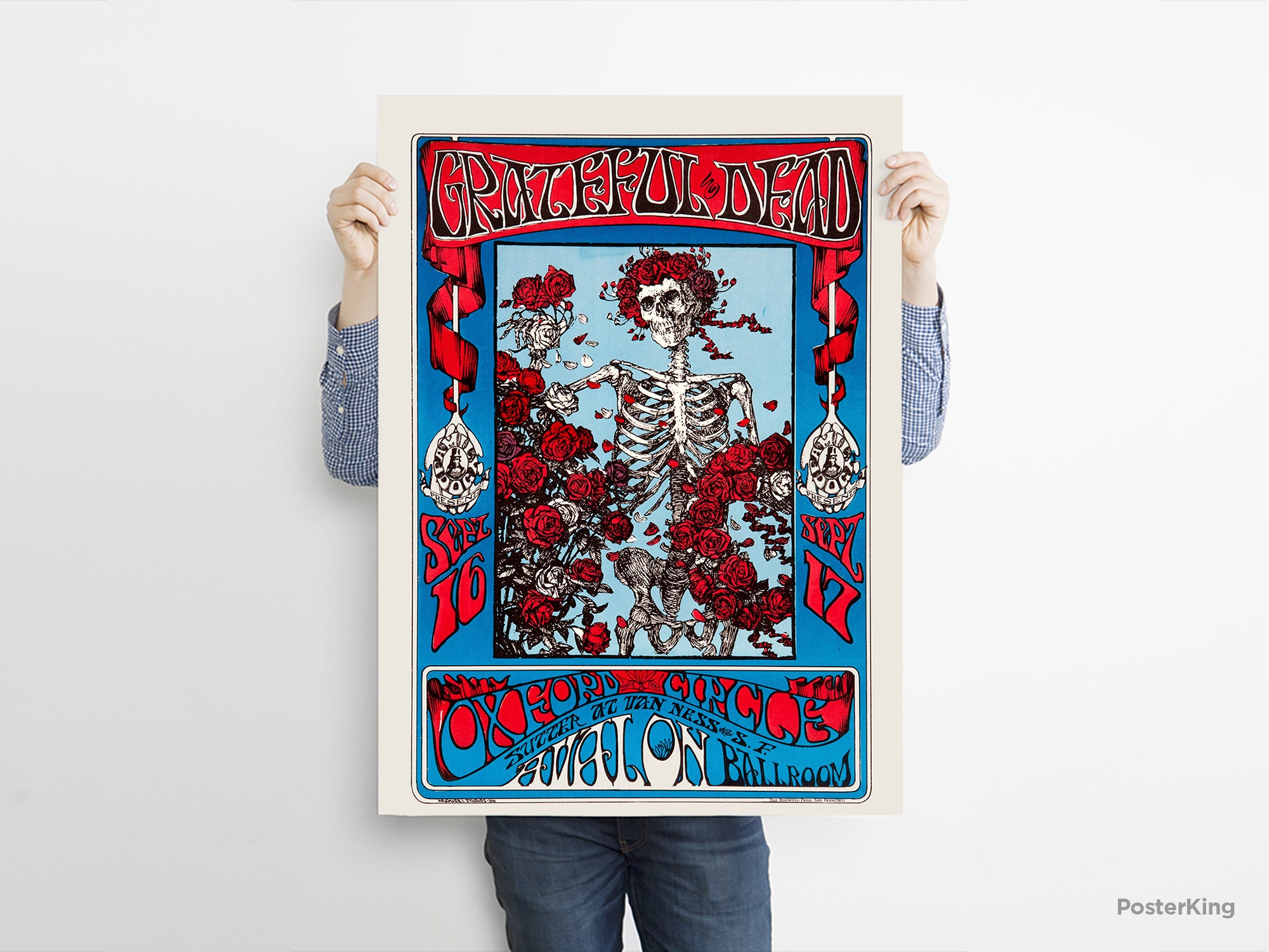 Discover Grateful Dead Avalon Ballroom California 1966 Concert Vintage Poster