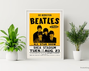 ビートルズシェアスタジアムコンサート未使用チケット、証明書、ポスター