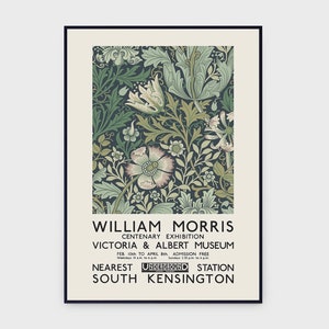 William Morris Victoria & Albert Museum London 1934 Exhibition Original Vintage Poster, INSTANT DOWNLOAD, Art Nouveau Poster - Poster #0011