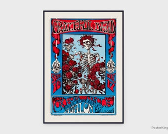 Grateful Dead Avalon Ballroom Califórnia 1966 Concerto Original Vintage Poster, INSTANT DOWNLOAD, Cantor Band Concert Music - Poster #0103