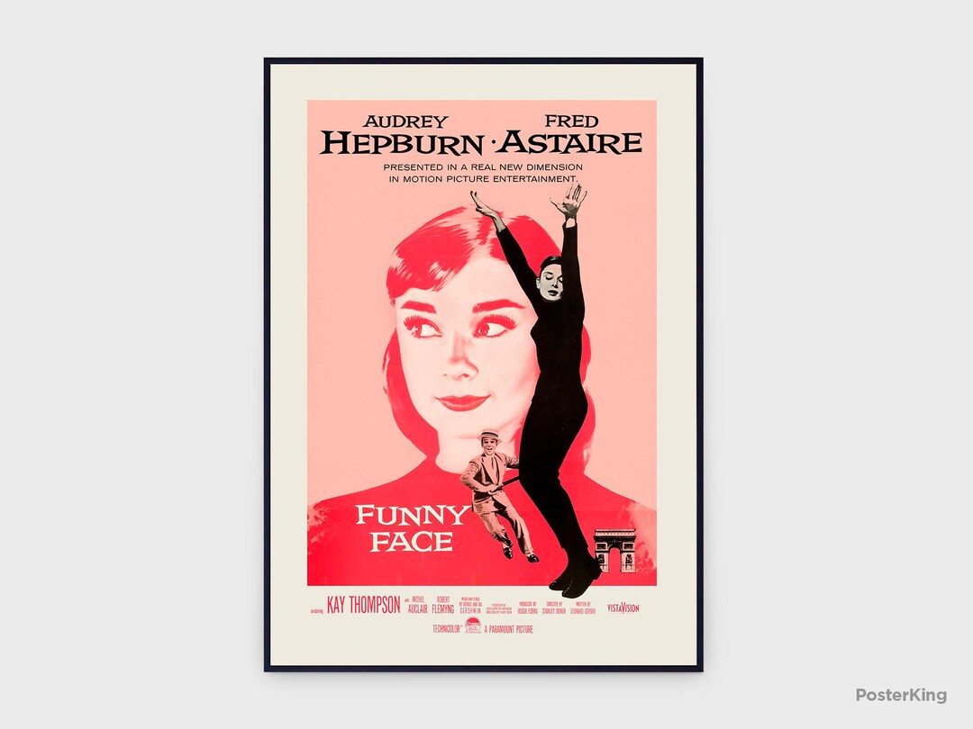 Funny Face 1957 Movie Original Vintage Poster, INSTANT DOWNLOAD, Audrey