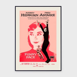 Funny Face 1957 Movie Original Vintage Poster, INSTANT DOWNLOAD, Audrey Hepburn Celebrity Hollywood Classic Cinema Movie - Poster #0065