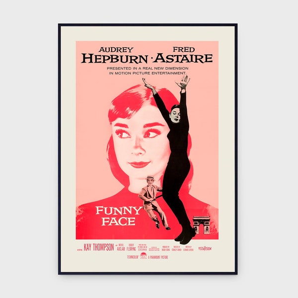 Funny Face 1957 Movie Original vintage Poster, INSTANT DOWNLOAD, Audrey Hepburn Celebrity Hollywood Classic Cinema Movie - Poster #0065