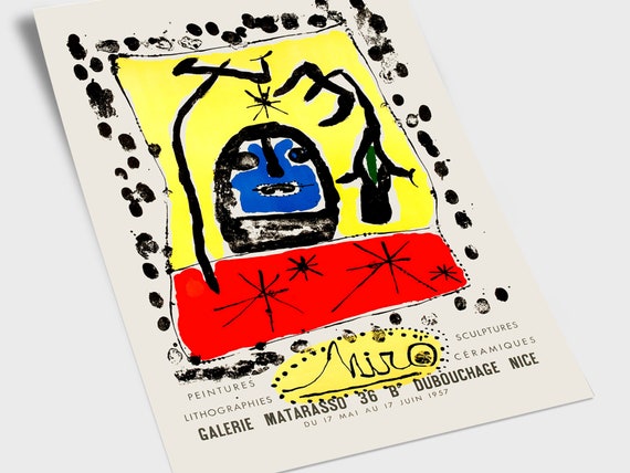 Joan Miró Galerie Matarasso Nice 1957 Exhibition Original Vintage