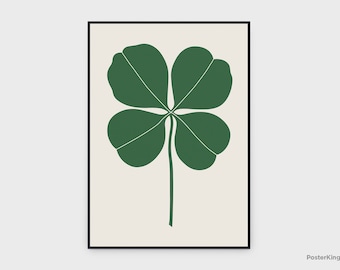 Alexander Girard Four Leaf Clover 1970 Exhibition Original Vintage Poster, INSTANT DOWNLOAD, Geometric Abstract - Poster #0169