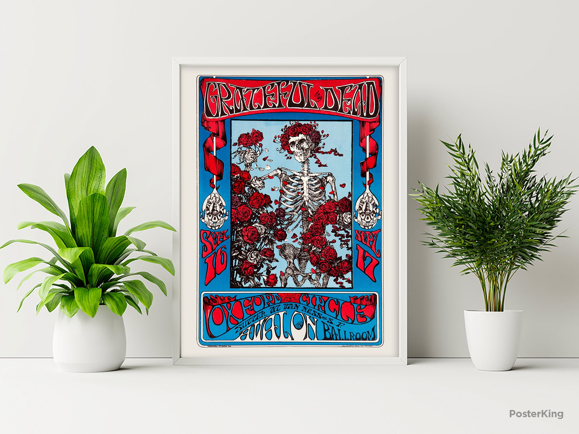 Discover Grateful Dead Avalon Ballroom California 1966 Concert Vintage Poster