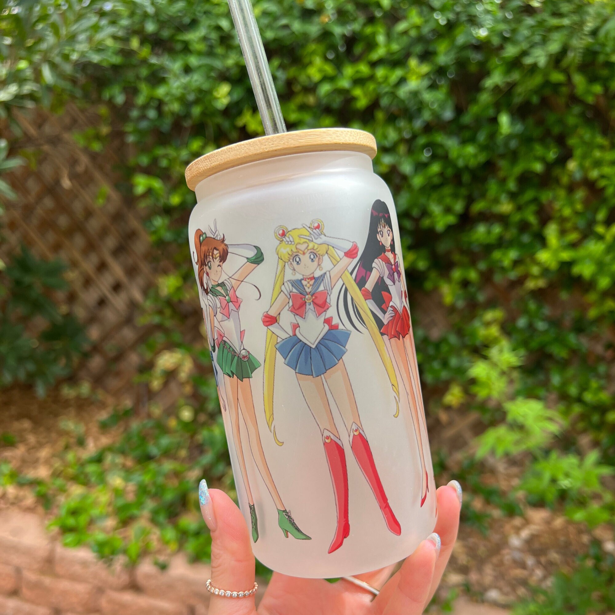 Anime Christmas Sailor Mars Tumbler Cup Custom Accessories - Ipeepz