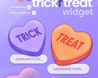 Trick or Treat Widget | Twitch & Youtube | Halloween Flip coin | Customizable widget | StreamElements OBS Streamlabs