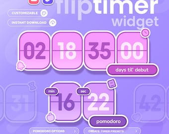 Countdown Widget | Twitch & Youtube | Timer, Stopwatch and Pomodoro | StreamElements OBS