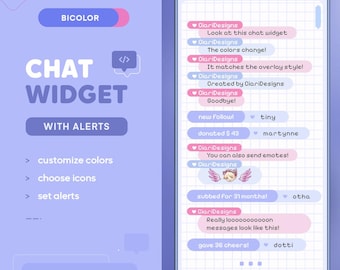 Bubbles Customizable Chat Widget | Chat for twitch | Chat Box for StreamElements| Twitch Chat Overlay | Custom Chat