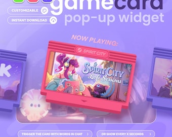 Game Card Widget | Twitch, Youtube & Kick | Automatic Now Playing | Customizable StreamElements OBS