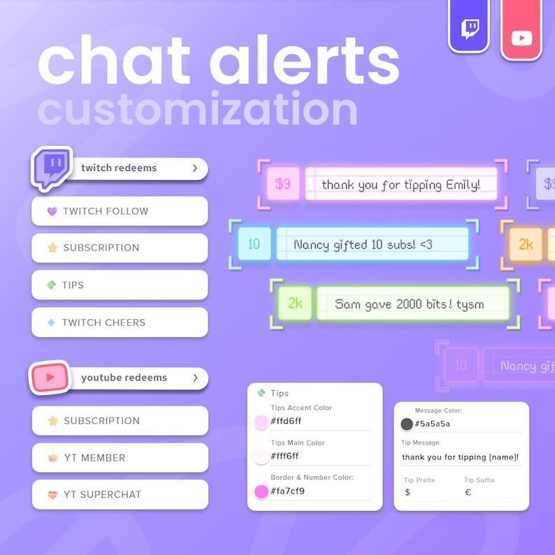 Pictochat Widget | Twitch & Youtube | Customizable | Chat With Alerts ...