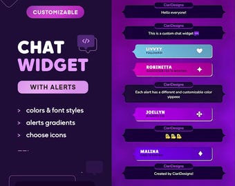 Dark Star カスタマイズ可能なチャット ウィジェット | Twitch 用チャット | StreamElements 用チャット ボックス | Twitch チャット オーバーレイ | カスタム チャット