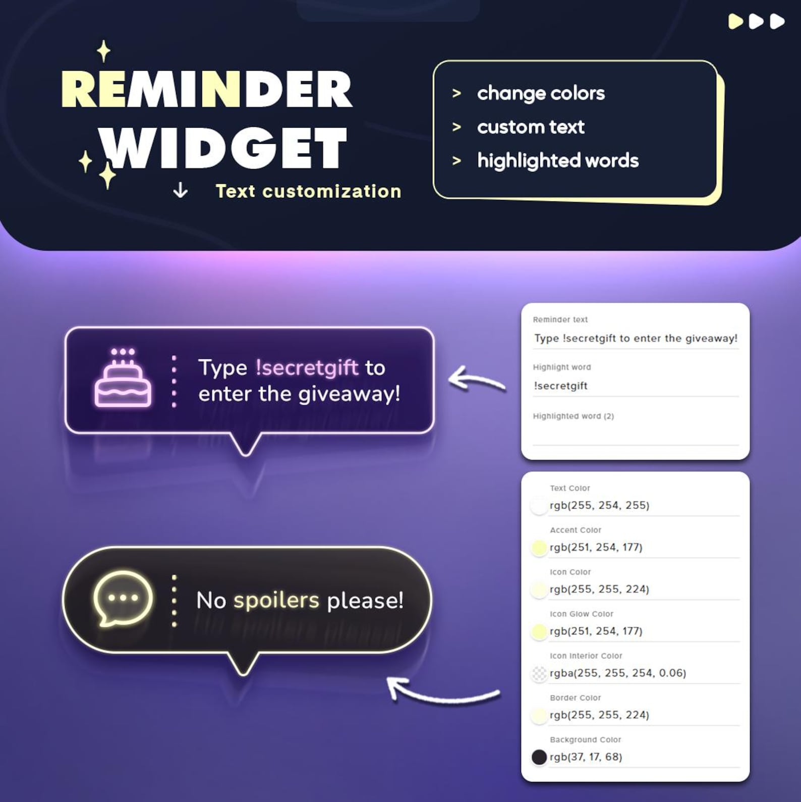 Hand Up Widget Pop-up Reminder Widget | Twitch | 30 Icons and Chat Commands ...
