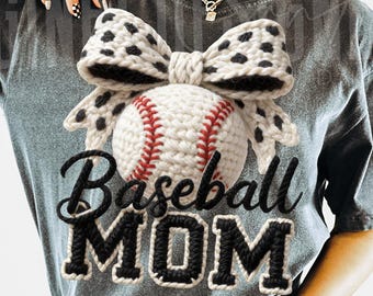 Yarn Baseball Mom Png Sublimation Design for Shirts and Craft Designs Commercial Use Digital