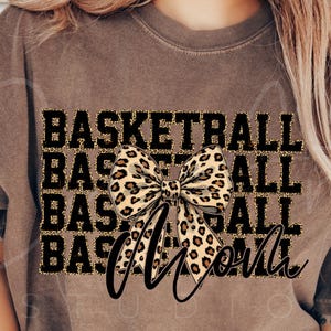 Basketball Mom Sublimation PNG, Leopard Basketball Mama PNG, Basketball Shirt Transfer PNG, Aesthetic Design, Game Day Team Spirit Png