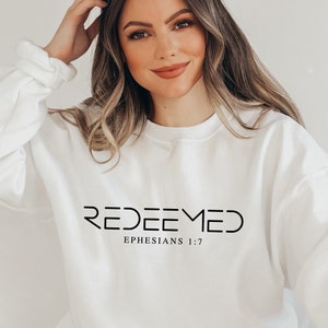 Redimido Svg, Efésios 1:17 Svg Camiseta Feminina Cristã - Apperal Svg,Png,Eps,Dxf,Pdf,Silhouette Cameo e Cricut Download Instantâneo Arquivo de Corte