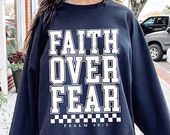 Faith Over Fear Svg Png, Inspirational Svg, Religious Motivation Svg, Faithful Svg, Spiritual Quote Svg, Scripture Svg Sublimation Print