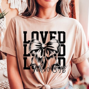 Loved SVG PNG: Christian Valentine&#39;s Day, Bible Verse (Digital Files)