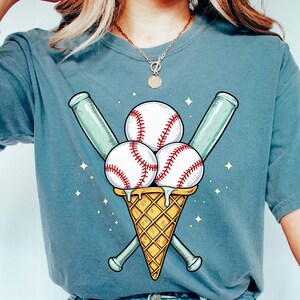 Baseball Eistüte Design PNG, Baseball Kegel Digitale Kunst für Handwerk, Baseball und Fledermaus Design DIY T-Shirt Sublimation, Baseball Clipart