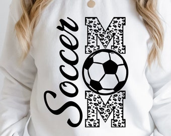 Leopard Soccer Mom SVG: Shirt Design Cut File (Digital Download)