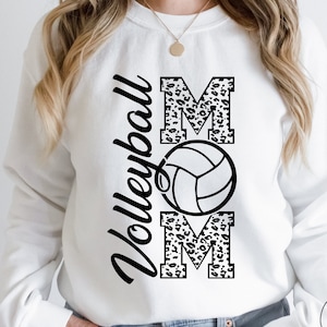 Volleybal moeder Svg, volleybal Mama Shirt Design, volleybal Svg-bestanden voor Cricut - gesneden bestand, volleybal Vector Clipart, Leopard Shirt Print