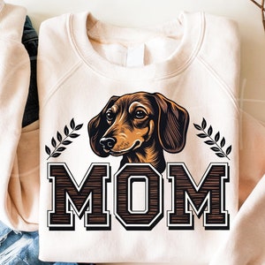 Dachshund Mom PNG: Dog Lover Shirt Design (Digital Print)