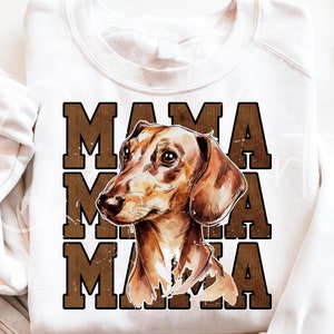 Dackel Mama PNG, Hund Mama Sublimation, Aquarell Dackel Png, Wiener Hund Mama Shirt Sublimationsdesign, Wiener Hund Mama Png Digital