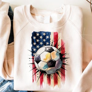 Ballon de football américain PNG - aquarelle de fond de drapeau américain, conception patriotique de sublimation de football, clipart de sport du 4 juillet pour les chemises