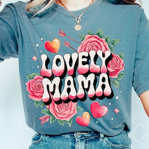 Mamá encantadora Png, Mamá de San Valentín Png, Diseños de sublimación, Camisetas retro de San Valentín Png, Diseño de taza, Descarga digital de una mamá amada Png