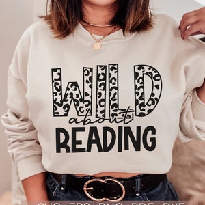 Wild About Reading Svg, Teacher Svg, Teacher Life Svg, Leopard - Cheetah - Animal Print Svg Cut File for Cricuti Cutting Instant Download