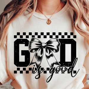 Dios es bueno Svg Png, Camisa cristiana de Pascua Svg, Corte Svg retro, Cricut, Diseños de sublimación de silueta, Svg religioso, Descarga de archivo digital