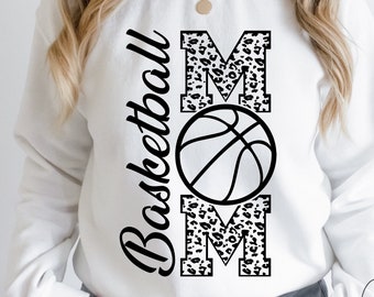 Basketball Mom Svg, Basketball Mama Shirt Design, Basketball Svg Files for Cricut - Cut File, Basketball Vector Clipart,Leopard Shirt Print