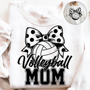 Mamá de voleibol Svg Png Coqueta de voleibol Delantera y trasera DIY Diseño de sublimación de camiseta de voleibol Mamá deportiva Svg Voleibol retro desgastado