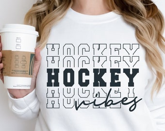 Hockey Vibes Svg, Hockey Svg, Hockey Mom Svg Dateien Cricut, Cut File, Hockey Shirt Svg,Png,Eps,Dxf,Pdf Vektor Clipart kommerzielle Nutzung Download