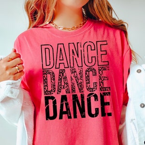 Dança Svg Png, Camisa de dança Estampa de leopardo Dança desgastada Svg Presente para dançarino Amante da dança Arquivo de corte Svg para Cricut Sublimação Impressão Download