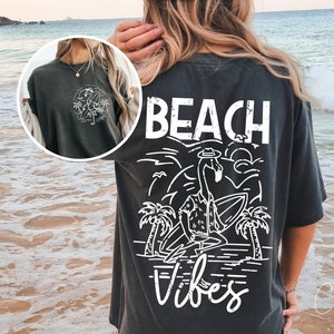 Vibraciones de playa Svg Png, corte Svg de verano, Cricut, archivo de impresión de camiseta de sublimación, surf - Vibraciones del océano Svg, descarga de archivo digital Svg tropical