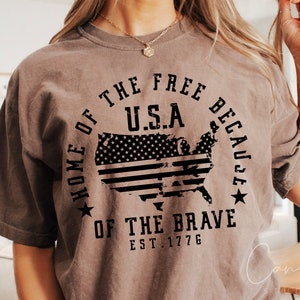 Land Of The Free Because Of The Brave Svg Png, USA Svg, 4th Of July Svg, Fourth Of July Svg, Patriotic Svg Cut File Cricut Sublimation Print