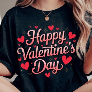 Joyeuse Saint-Valentin Png, chemise rétro Saint-Valentin Png, motifs par sublimation, Png sur le thème de l'amour, fichier numérique Images graphiques téléchargement immédiat