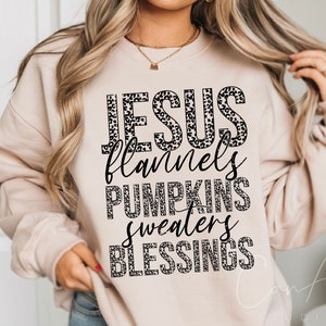 Christian Fall Svg bénédictions d'automne Svg, citations de Svg pour Thanksgiving, fichier de coupe pour Cricut ou Sublimation T-shirt imprimé léopard en téléchargement numérique