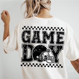 Game Day Svg Png, Retro Football Svg, Cut, Cricut o Sublimation Camiseta Diseños de impresión imprimibles, Vibraciones de la temporada deportiva de otoño, Archivo digital
