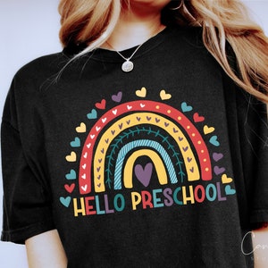 Hello Preschool PNG: Teacher Life Sublimation Designs (Digital Download)